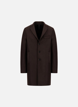 Boxy coat pressed wool
