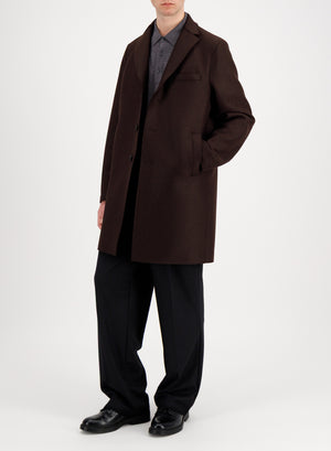Boxy coat pressed wool