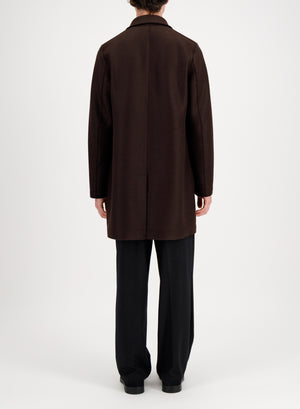 Boxy coat pressed wool
