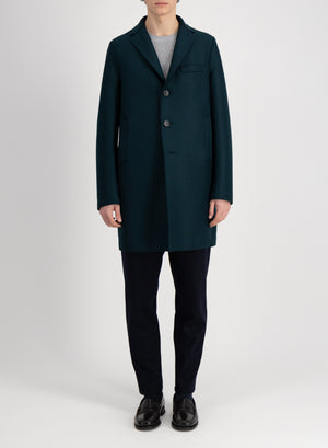 Boxy coat pressed wool