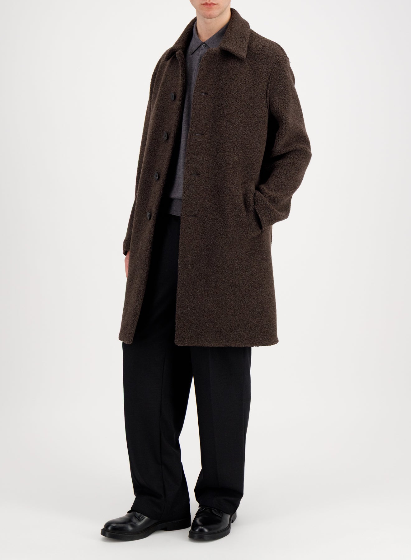 Mac coat in bouclé