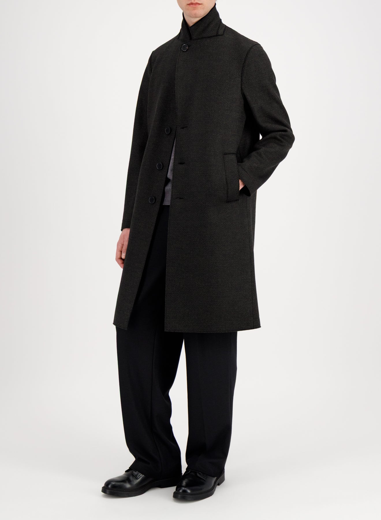 Overcoat jacquard