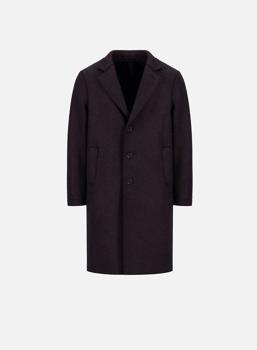Overcoat patterned cashmere blend