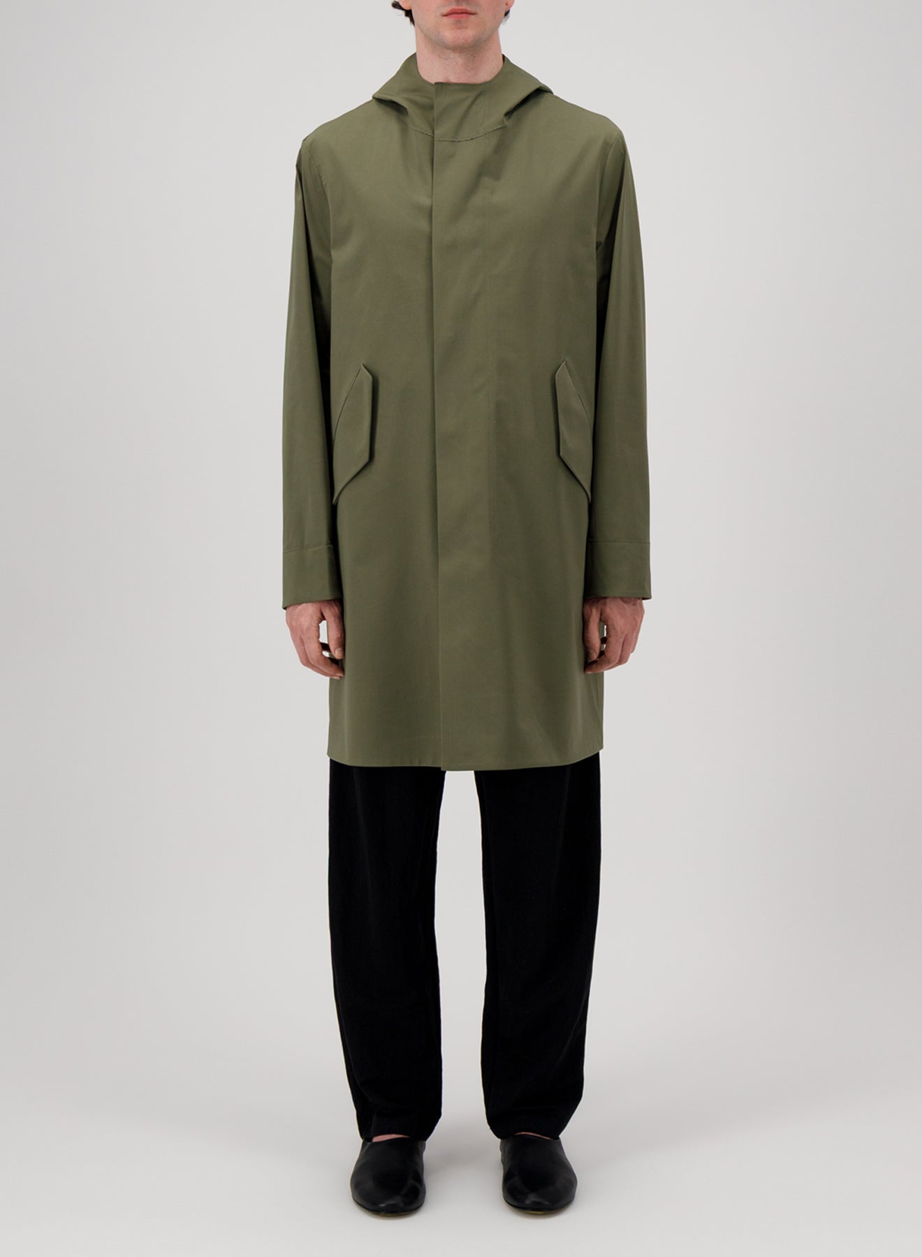 Fishtail parka in light technic