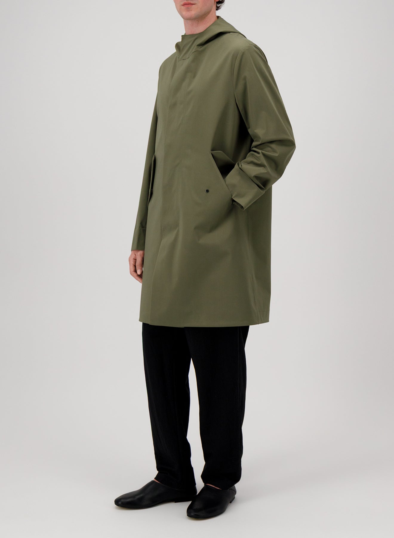 Fishtail parka in light technic