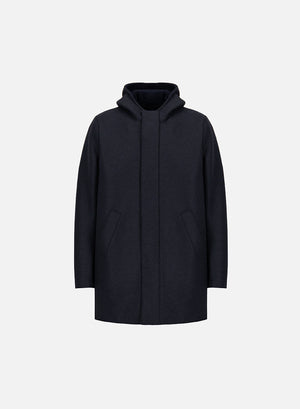 Parka pressed wool and bouclé