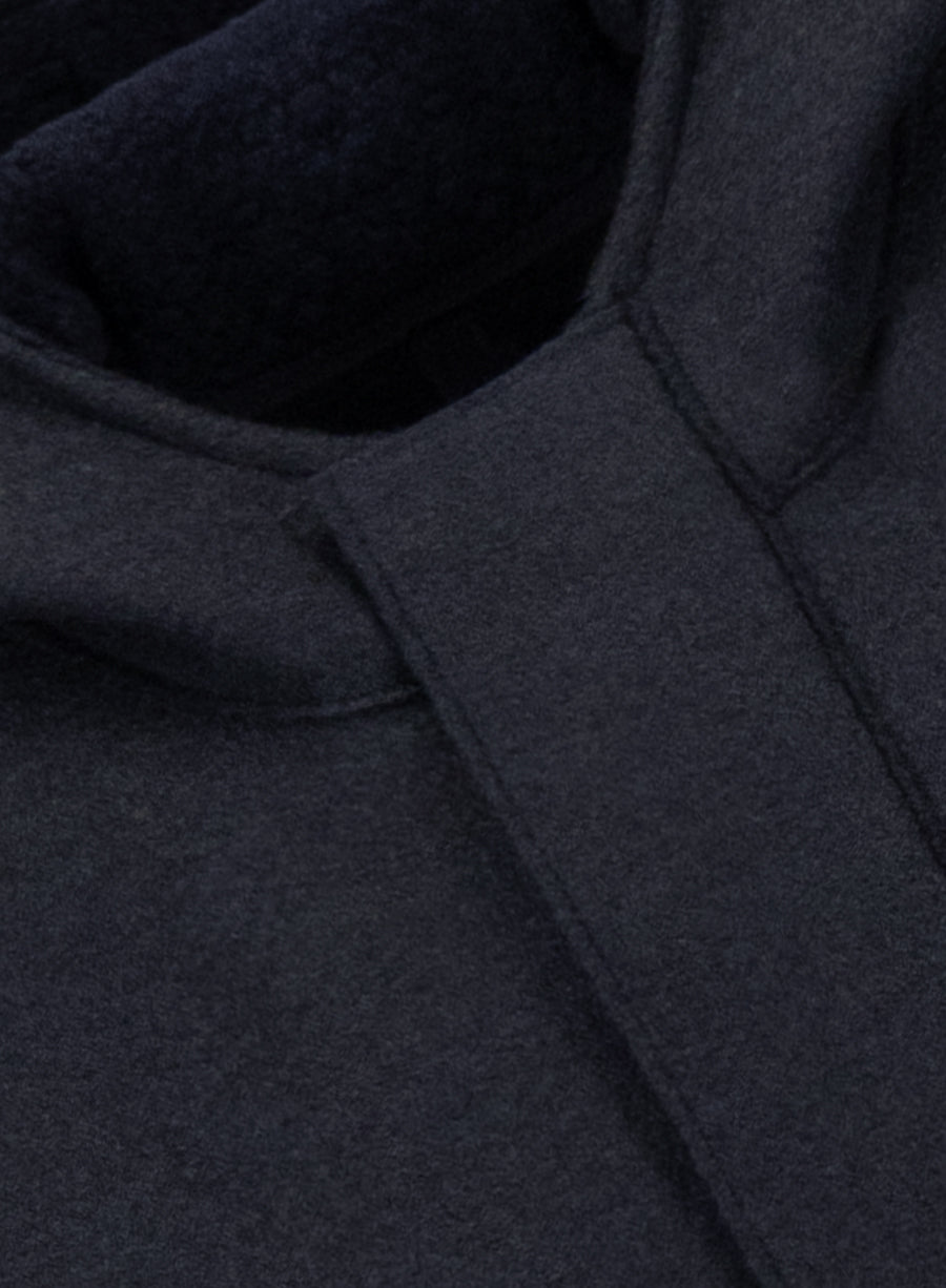 Parka pressed wool and bouclé