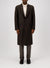 Dropped shoulder chester coat pressed wool