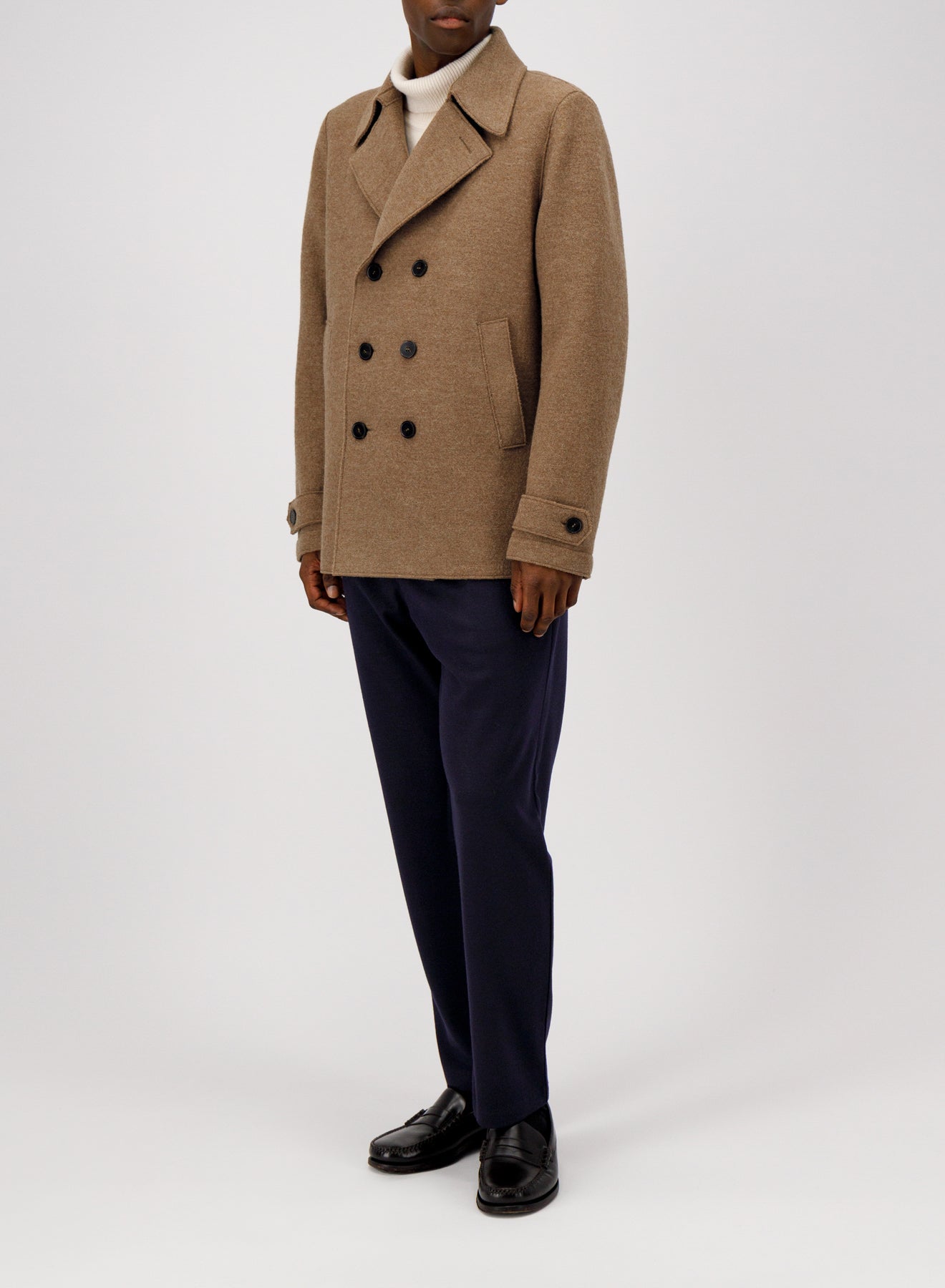 Peacoat in boiled wool