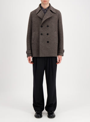 Peacoat in boiled wool