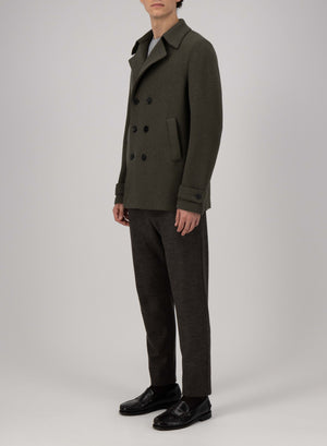 Peacoat in boiled wool