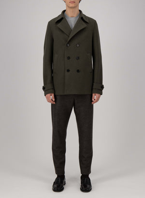 Peacoat in boiled wool