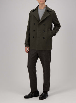 Peacoat in boiled wool