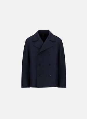 Oversized peacoat in pressed wool