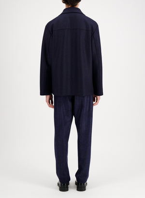 Oversized peacoat in pressed wool