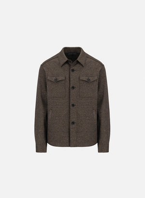 Shirt jacket in donegal