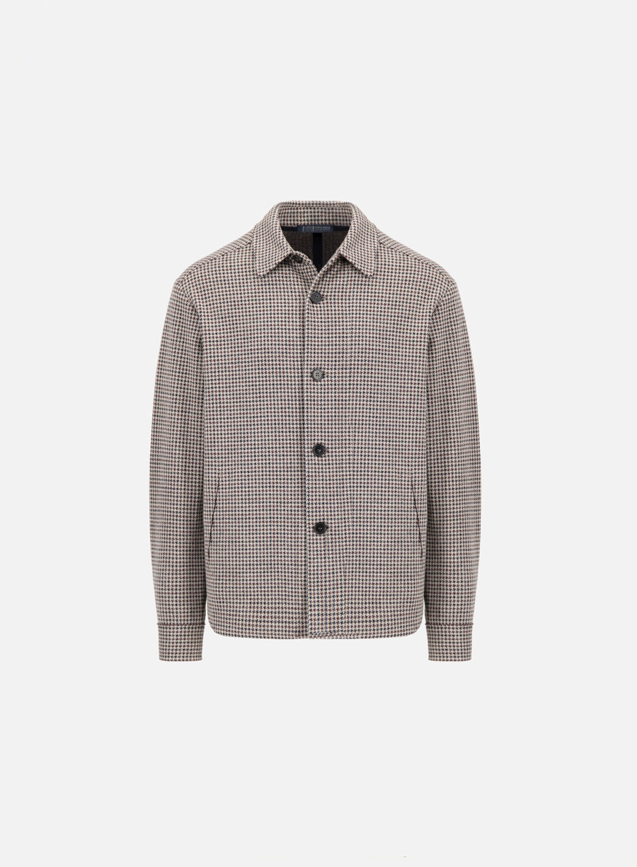 Shirt jacket in tattersall