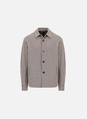 Shirt jacket in tattersall