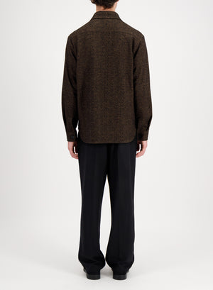 Shirt jacket in donegal herringbone