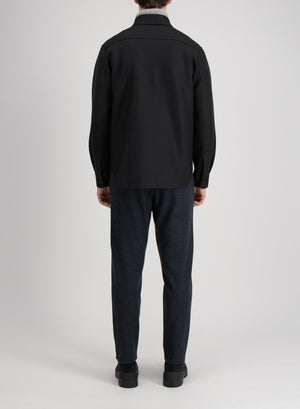 Shirt jacket in pressed wool