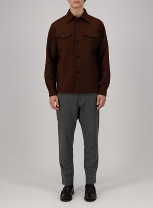 Shirt jacket pressed wool