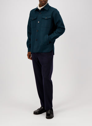 Shirt jacket pressed wool