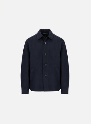 shirt jacket double crafted with Loro Piana fabric