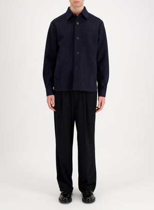 shirt jacket double crafted with Loro Piana fabric