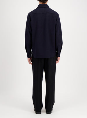 shirt jacket double crafted with Loro Piana fabric