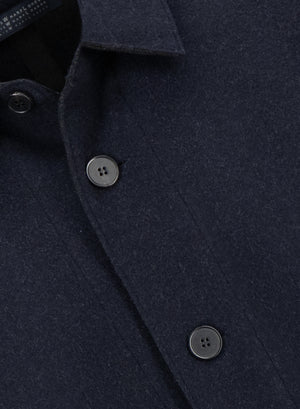 shirt jacket double crafted with Loro Piana fabric