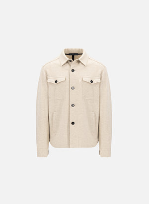 Shirt jacket flannel cashmere crafted with Loro Piana fabric