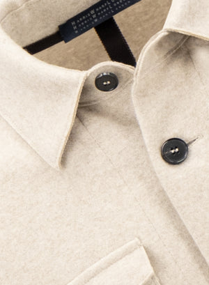 Shirt jacket flannel cashmere crafted with Loro Piana fabric