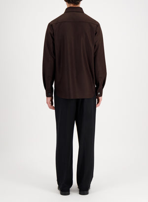 Shirt jacket flannel cashmere crafted with Loro Piana fabric