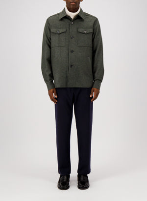 Shirt jacket flannel cashmere crafted with Loro Piana fabric