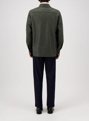 Shirt jacket flannel cashmere crafted with Loro Piana fabric