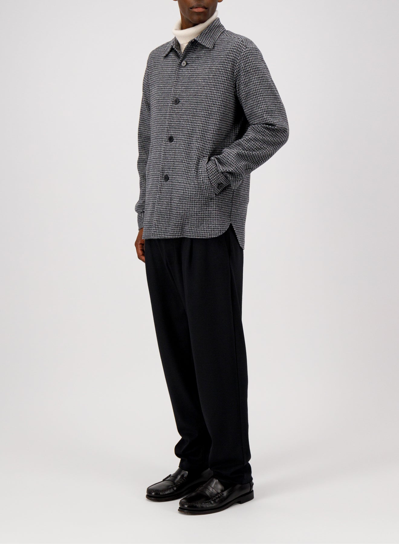 Shirt jacket patterned moleskin