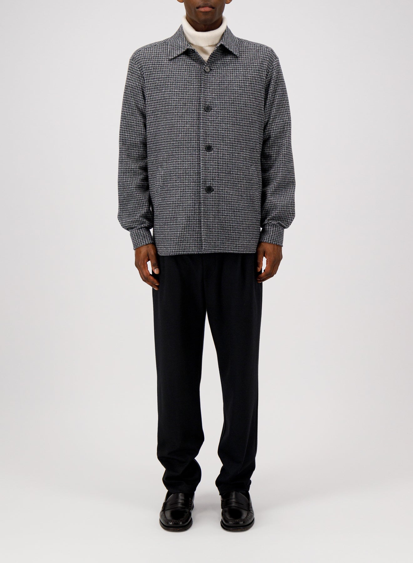 Shirt jacket patterned moleskin