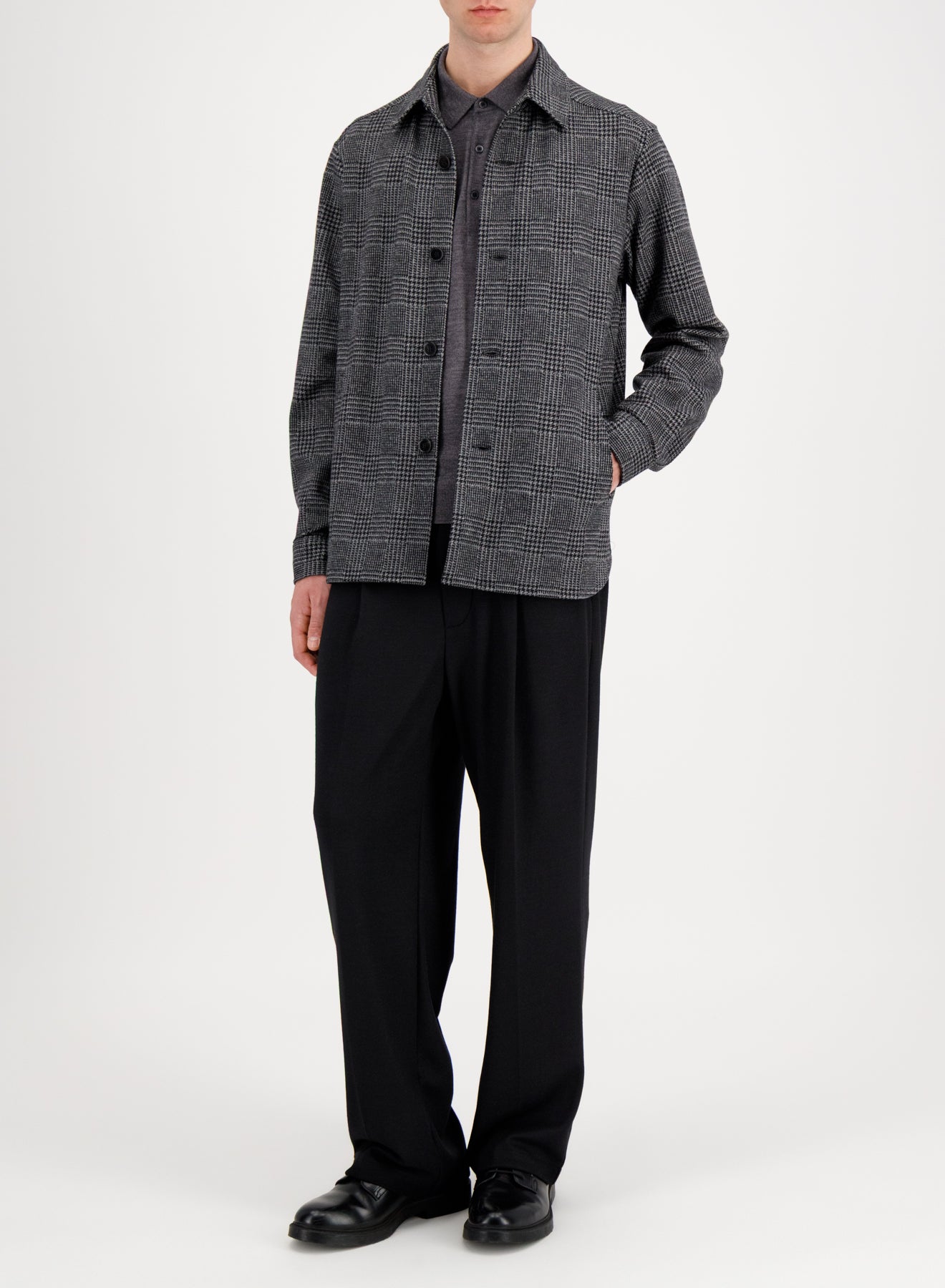 Shirt jacket patterned moleskin