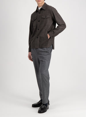 shirt jacket Vitale Barberis houndstooth & melange