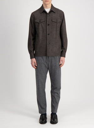 shirt jacket Vitale Barberis houndstooth & melange