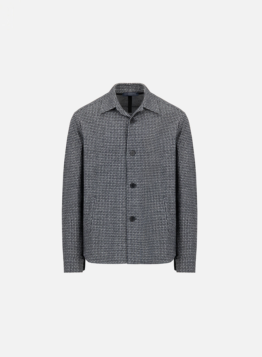 shirt jacket Vitale Barberis donegal houndstooth