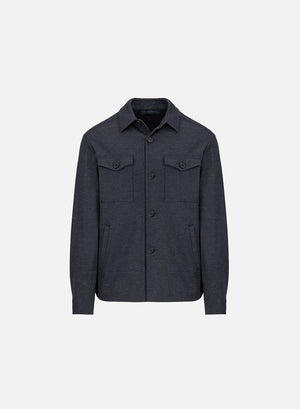 Shirt jacket superfine merino