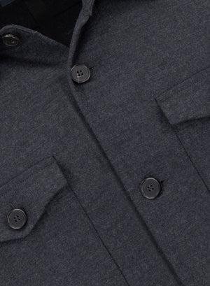 Shirt jacket superfine merino