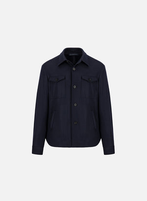 Shirt jacket superfine merino
