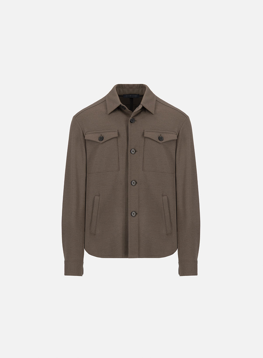 Shirt jacket superfine merino
