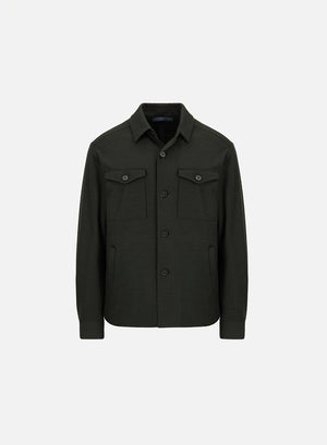 Shirt jacket superfine merino