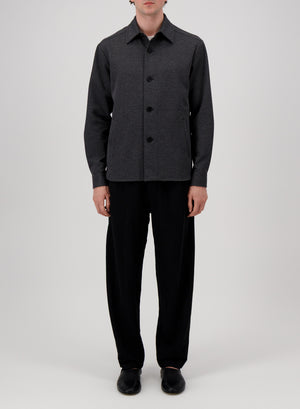 shirt jacket stretch piquet