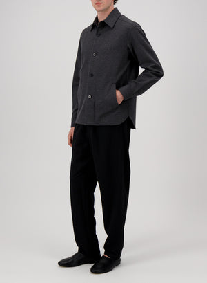shirt jacket stretch piquet