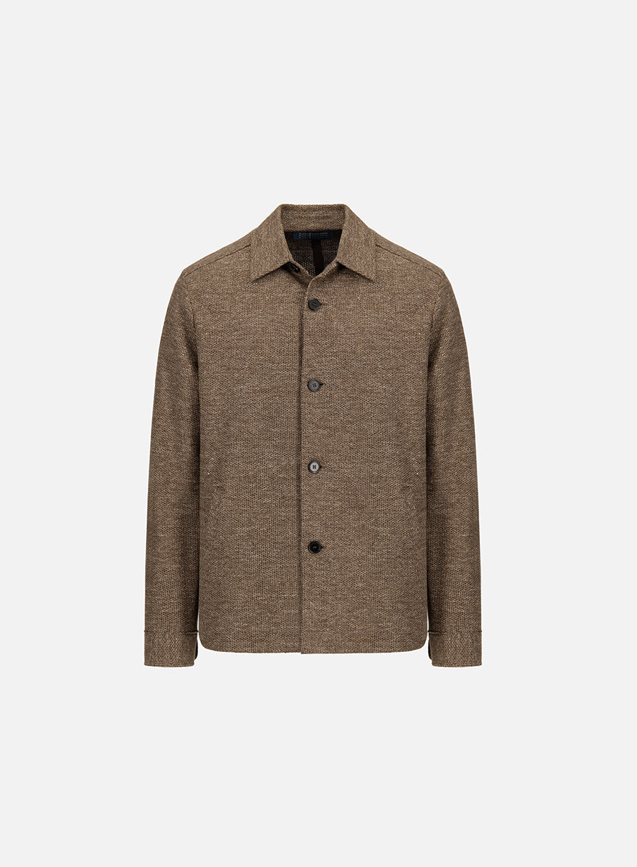 shirt jacket linen honeycomb