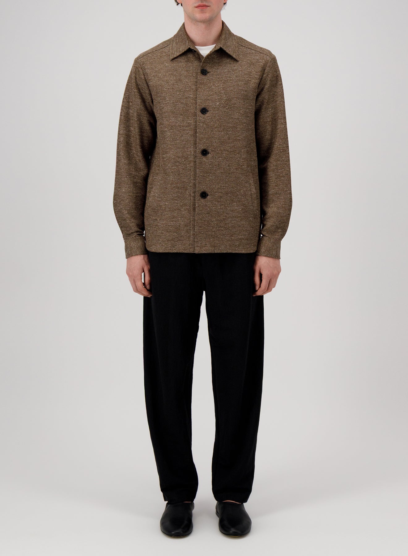 shirt jacket linen honeycomb